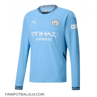 Manchester City Tricou Fotbal Replică 2024-25 Barbati Acasa Mâneci Lungi